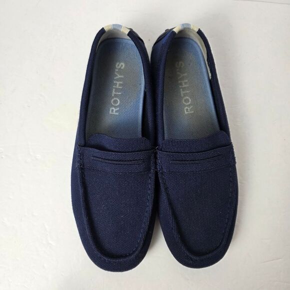 Rothys The Driving Loafer Mens Slip On Shoes Navy Blue Size 12 main image 5